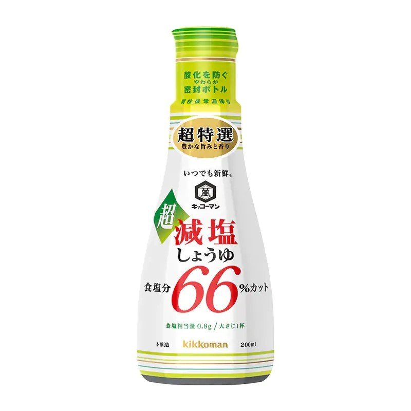 キッコーマン いつでも新鮮 超減塩しょうゆ 200ml