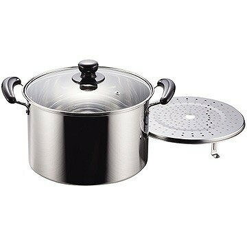 パール金属 NEWだんらん ステンレス製ガラス蓋付兼用鍋26cm H-5873