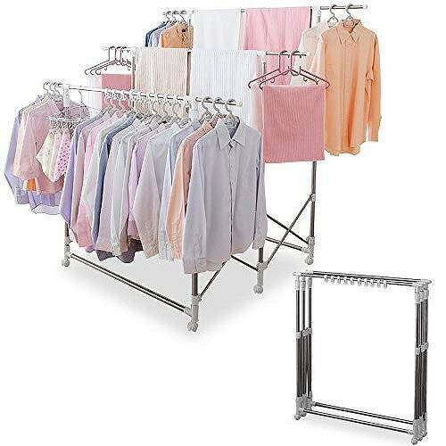 アイリスオーヤマ 洗濯物干し 室内物干し コンパクト収納 部屋干し時間短縮 布団も干せる キャスター付..