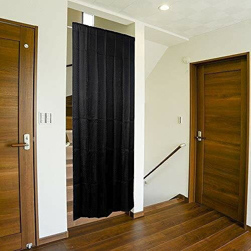 Arie(アーリエ) マルチカーテン ブラック 幅95×丈135cm 目隠しや間仕切りに最適 マルチネクスト [2]