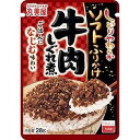 ●原材料 醤油、牛肉、植物性たん白、生姜、ごま、鶏卵、牛脂、植物油脂、砂糖、食塩、ビーフエキス調味料、香味油、発酵調味料、エキス(ビーフ、野菜、酵母、ポーク)、水あめ、香辛料／ソルビット、調味料(アミノ酸等)、トレハロース、セルロース、カラメル色素、膨張剤、香料、酸化防止剤(ローズマリー抽出物)、酸味料、香辛料抽出物、(一部に卵・小麦・牛肉・ごま・大豆・豚肉を含む) ●内容量 28g ●栄養成分 1食(4.0g)あたり エネルギー：16kcaL、タンパク質：0.85g、脂質：0.85g、炭水化物：1.3g、食塩相当量：0.27g、カルシウム：3.9mg ●アレルギー物質 卵、小麦、牛肉、ごま、大豆、豚肉 牛肉フレークと千切り生姜を甘辛く煮込んだ、しぐれ煮のような味わいです。※商品は自社店舗販売と在庫を共有しているため、在庫更新のタイミングにより、在庫切れの場合やむをえずキャンセルさせていただく可能性があります。●原材料 醤油、牛肉、植物性たん白、生姜、ごま、鶏卵、牛脂、植物油脂、砂糖、食塩、ビーフエキス調味料、香味油、発酵調味料、エキス(ビーフ、野菜、酵母、ポーク)、水あめ、香辛料／ソルビット、調味料(アミノ酸等)、トレハロース、セルロース、カラメル色素、膨張剤、香料、酸化防止剤(ローズマリー抽出物)、酸味料、香辛料抽出物、(一部に卵・小麦・牛肉・ごま・大豆・豚肉を含む) ●内容量 28g ●栄養成分 1食(4.0g)あたり エネルギー：16kcaL、タンパク質：0.85g、脂質：0.85g、炭水化物：1.3g、食塩相当量：0.27g、カルシウム：3.9mg ●アレルギー物質 卵、小麦、牛肉、ごま、大豆、豚肉 牛肉フレークと千切り生姜を甘辛く煮込んだ、しぐれ煮のような味わいです。