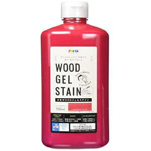アサヒペン 水性WOODジェルステイン 700ML ストロベリーレッド