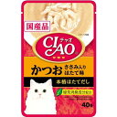 【名称】全猫種用一般食 【原材料・材質名】鶏肉、かつお、ほたてエキス、糖類（オリゴ糖等）、植物性油脂、増粘剤（加工でん粉等）、ミネラル類、増粘多糖類、、調味料（アミノ酸等）、ビタミンE、紅麹色素、緑茶エキス 【保証成分】粗たん白質：5％以上、粗脂肪：0．2％以上、粗繊維：0．1％以下、粗灰分：2％以下、水分：92．5％以下 【代謝エネルギー】袋あたり約20kcal 【内容量】40g 【保存方法】・常温。・開封後は冷蔵し，賞味期限に関わらず早めに与えてください。 【原産国】日本 【販売者】いなば食品株式会社【名称】全猫種用一般食 【原材料・材質名】鶏肉、かつお、ほたてエキス、糖類（オリゴ糖等）、植物性油脂、増粘剤（加工でん粉等）、ミネラル類、増粘多糖類、、調味料（アミノ酸等）、ビタミンE、紅麹色素、緑茶エキス 【保証成分】粗たん白質：5％以上、粗脂肪：0．2％以上、粗繊維：0．1％以下、粗灰分：2％以下、水分：92．5％以下 【代謝エネルギー】袋あたり約20kcal 【内容量】40g 【保存方法】・常温。・開封後は冷蔵し，賞味期限に関わらず早めに与えてください。 【原産国】日本 【販売者】いなば食品株式会社