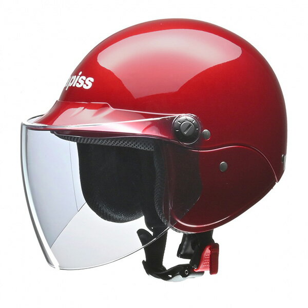 リード工業 LEAD バイク ヘルメット セミジェット apiss AP-603 キャンディーレッド(2)