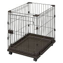 アイリスオーヤマ 犬 サークル 室内 コンビネーションサークル P-CS-470V ウォールナット