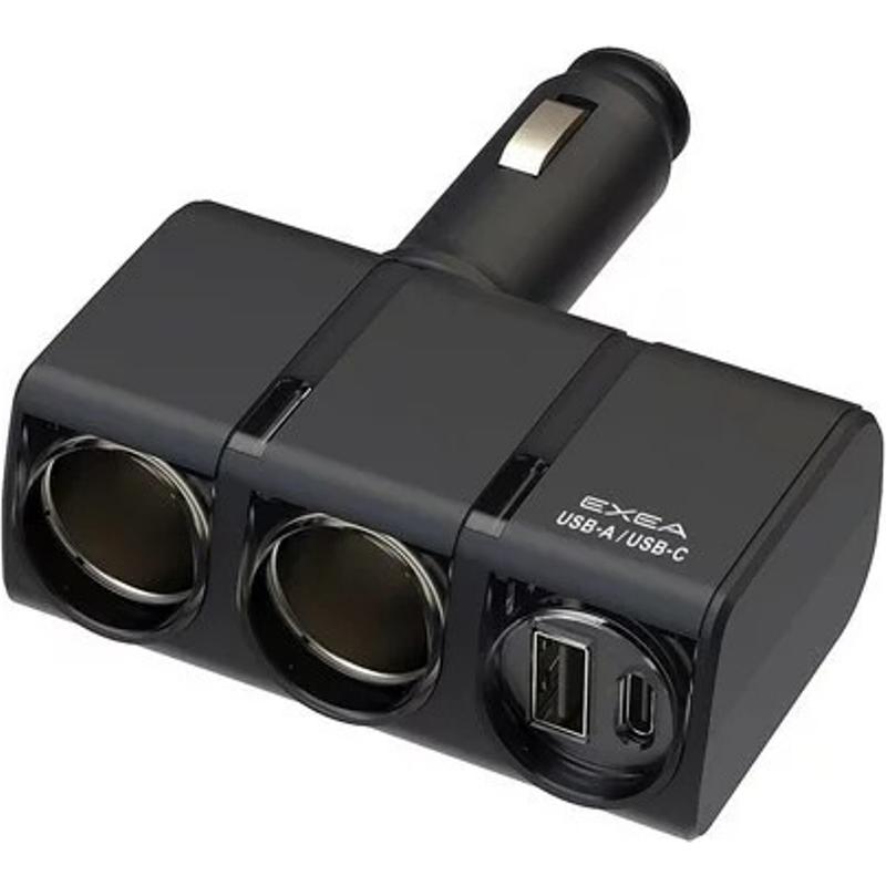 星光産業 EXEA(エクセア) 電源ソケット USBバーチカルソケット ブラック EM-173