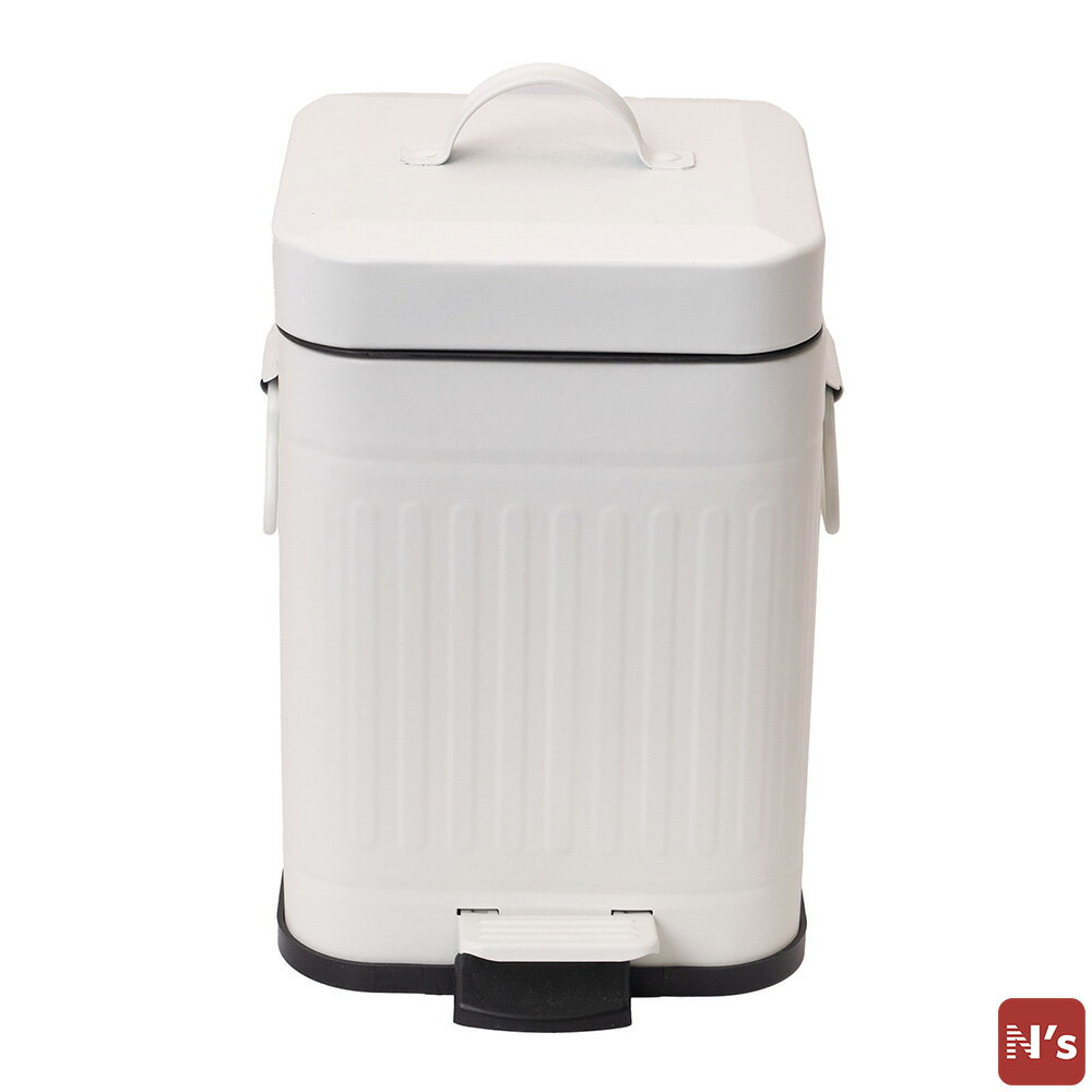 N's ゴミ箱 ダストボックス ペダルダストBOX ホワイト ペダル式 3L 5L 12L 20L おしゃれ フタ付き 静音 ダンパー インナー搭載 【N's】 [2]