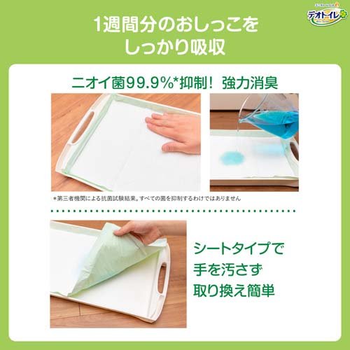ニシムタ 楽天市場店の《まとめ買い 6個セット》ユニチャーム　デオトイレ　ふんわり香る消臭・抗菌シ－ト　ナチュラルガ－デンの香り　20枚｜アングル3