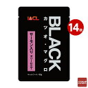 ブラック BLACKパウチ カツオ・マグロ サーモン入り ゼリー仕立て 80g×14個入り