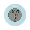 タニタ デジタル温湿度計 ライトブルー TT-585-BL 卓上 マグネット 丸型 TANITA