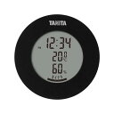 タニタ デジタル温湿度計 ブラック TT-585-BK 卓上 マグネット 丸型 TANITA