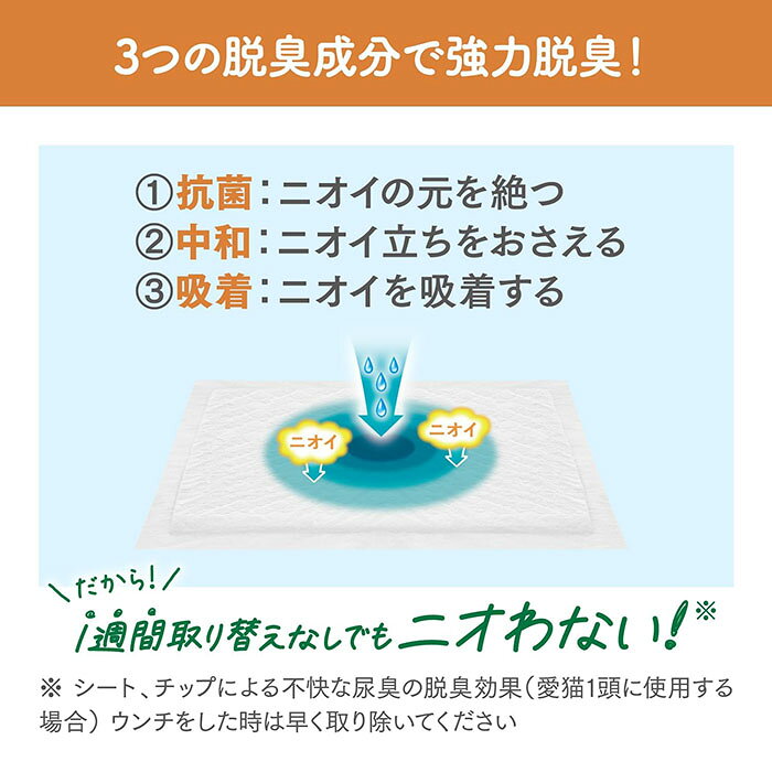 ニシムタ 楽天市場店のエステー ニャンとも清潔トイレ 脱臭・抗菌シート 12枚×4個 【同梱不可】｜アングル3