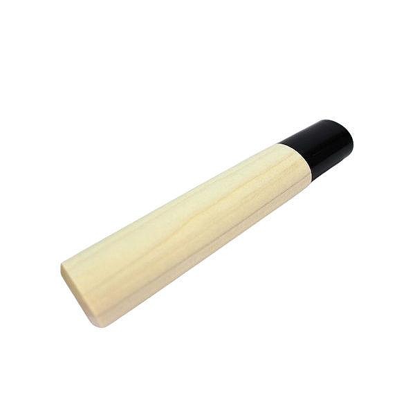 菜切包丁用の柄(165mm用)交換用部材です。 手にしっくりなじむ天然木素材。 ※包丁の種類、サイズに合ったものをお選び下さい。 材質：柄/天然木(朴)、口金/ナイロン樹脂 サイズ：本体/約130×20×20mm、穴/約2×13mm ※上記サイズは天然木の為、おおよそとなります。 重量：約39g 生産国：日本 ※商品の改定等により、パッケージデザイン・内容等は予告なく変更される場合がございます。 ※商品は自社店舗販売と在庫を共有しているため、在庫更新のタイミングにより、在庫切れの場合やむえずキャンセルさせていただく可能性があります。菜切包丁用の柄(165mm用)交換用部材です。 手にしっくりなじむ天然木素材。 ※包丁の種類、サイズに合ったものをお選び下さい。 材質：柄/天然木(朴)、口金/ナイロン樹脂 サイズ：本体/約130×20×20mm、穴/約2×13mm ※上記サイズは天然木の為、おおよそとなります。 重量：約39g 生産国：日本 ※商品の改定等により、パッケージデザイン・内容等は予告なく変更される場合がございます。 ※商品は自社店舗販売と在庫を共有しているため、在庫更新のタイミングにより、在庫切れの場合やむえずキャンセルさせていただく可能性があります。