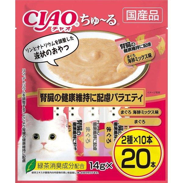 乐天商城 - いなば CIAO チャオ ちゅ〜る 20本 腎臓の健康維持に配慮バラエティ