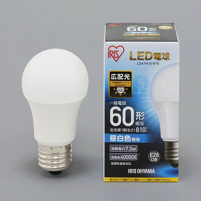 アイリスオーヤマ LED電球 E26 広配光60形 昼白色 LDA7N－G－6T5