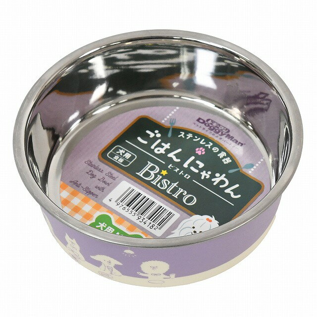 ドギーマンハヤシ　ステンレスの食器　ごはんにゃわん　犬用　MINI　ビストロ