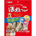 中型・大型犬用のLサイズ。 原材料：穀類(小麦粉等)、肉類(チキン等)、糖類、乳類(ミルクカルシウム等)、ビール酵母、魚介類、油脂類、グルコサミン(カニ由来)、サメ軟骨抽出物(コンドロイチンを含む)、ミネラル類(リン酸カルシウム、塩化ナトリウム、焼成カルシウム)、品質保持剤(プロピレングリコール)、着色料（二酸化チタン）、増粘安定剤（グリセリン）、保存料（ソルビン酸カリウム）、アミノ酸類（ロイシン、リジン、バリン、イソロイシン、スレオニン、フェニルアラニン、メチオニン、ヒスチジン、トリプトファン）、pH調整剤、酸化防止剤（エリソルビン酸ナトリウム、ミックストコフェロール、ローズマリー抽出物） 成分値：たんぱく質・・・12.0％以上　脂質・・・0.5％以上　繊維・・・1.5％以下　灰分・・・30.0％以下　水分・・・25.0％以下※商品は自社販売と在庫を共有しているため、在庫更新のタイミングにより、在庫切れの場合やむをえずキャンセルさせていただく可能性があります。中型・大型犬用のLサイズ。 原材料：穀類(小麦粉等)、肉類(チキン等)、糖類、乳類(ミルクカルシウム等)、ビール酵母、魚介類、油脂類、グルコサミン(カニ由来)、サメ軟骨抽出物(コンドロイチンを含む)、ミネラル類(リン酸カルシウム、塩化ナトリウム、焼成カルシウム)、品質保持剤(プロピレングリコール)、着色料（二酸化チタン）、増粘安定剤（グリセリン）、保存料（ソルビン酸カリウム）、アミノ酸類（ロイシン、リジン、バリン、イソロイシン、スレオニン、フェニルアラニン、メチオニン、ヒスチジン、トリプトファン）、pH調整剤、酸化防止剤（エリソルビン酸ナトリウム、ミックストコフェロール、ローズマリー抽出物） 成分値：たんぱく質・・・12.0％以上　脂質・・・0.5％以上　繊維・・・1.5％以下　灰分・・・30.0％以下　水分・・・25.0％以下