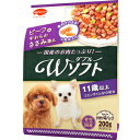 日本ペット　ビタワン君のWソフト　11歳以上　お肉を味わうビーフ味粒・やわらかささみ入り　200g