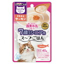 ドギーマン 猫ちゃんの国産牛乳を使ったスープごはん ささみ&サーモン シニア用40g