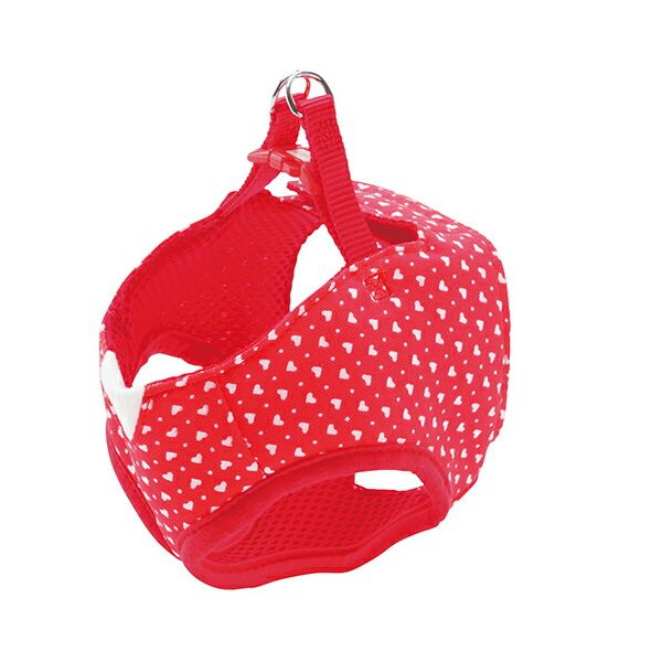 ペティオ Petio ARFashion　ハートドットベストハーネス　S　レッド