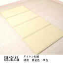 在庫限り【OUTLET / 限定品】ダイケン和紙折りたたみマットレス（シングル）100x200cmx厚み13mm （綾波　黄金単色） 水拭き・床暖房OK！ 床暖房対応 国産 滑り止め付 コンパクトに折りたためるから扱いやすい ♪