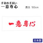 剣道 面 手ぬぐい 日本製【 一意専心 】面手ぬぐい てぬぐい 手染手拭い