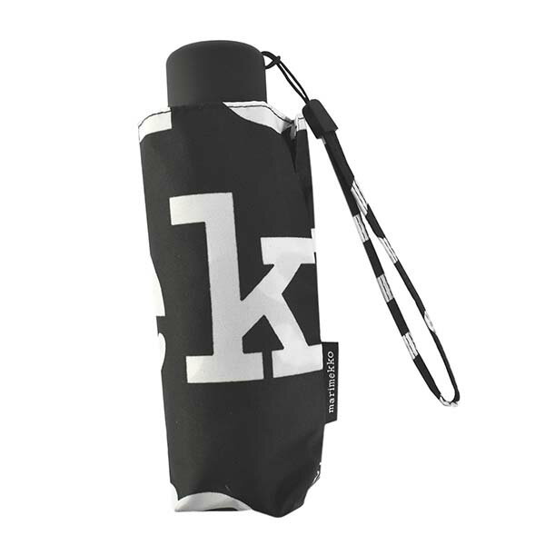 マリメッコ  マリメッコ MARIMEKKO 傘 折りたたみ傘 レディース ブランド ブラック ホワイト 黒 白 48859