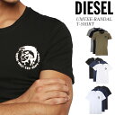 ディーゼル DIESEL Tシャツ シャツ アンダーウェア 半袖 丸首 クルーネック Vネック ホワイト ネイビー ブラック グレー カーキ メンズ 00sj5l-0tanl