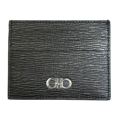 【楽天スーパーSALE10%OFF】フェラガモ Salvatore Ferragamo 名刺入れ カードケース メンズ レザー REVIVAL ダブルガンチーニ 66 A302 0698914 本革 牛革 ブラック レッド ロゴ ブランド pcz2uno-b30000-nero