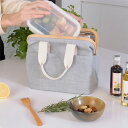 グディ GUDEE バッグ ランチバッグ 保冷 クーラーバッグ 保冷バッグ 弁当 ランチトート 保温 マチが広い 木製 竹 布 レディース fhb28c8880...