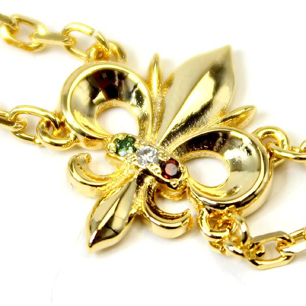 【完全閉店セール】ブレスレット レディース メンズ ブランド ルミニーオ luminio 百合の紋章 ユリ 天然ダイヤモンド0.03ct シルバー925 950...