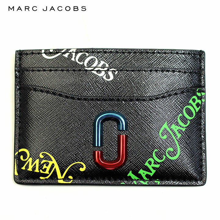 【楽天スーパーSALE10%OFF】マークジェイコブス MARC JACOBS カードケース 名刺入れ レディース メンズ レザー ダブルJ ロゴ マルチカラー ブラック m0015125-001