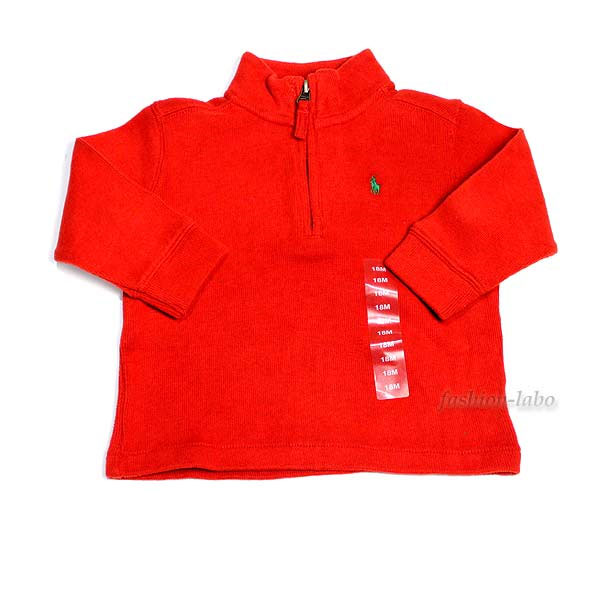 【楽天スーパーSALE10%OFF】【メール便送料無料】出産祝い・プレゼントに最適 ポロ ラルフローレン POLO RALPH LAUREN 長袖 ニット ジップ セーター ベビー服 アウトレット 380117880