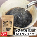 玄米コーヒー 玄米珈琲 粗挽きドリップタイプ 100g （無農薬 有機JAS玄米100%使用 ノンカフェイン）