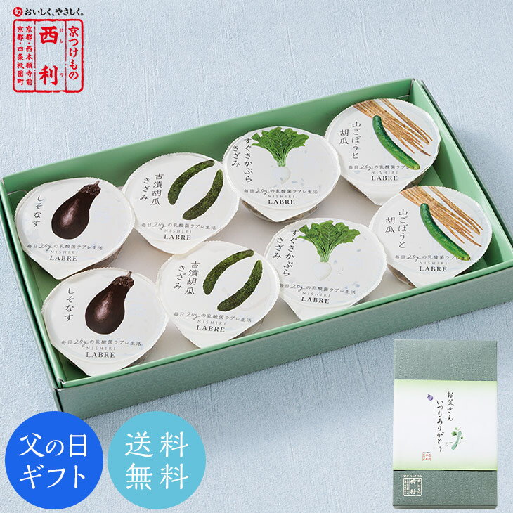 ■ポイント5倍■ 父の日 2026 【京つけもの西利 公式】父の日掛け紙付・乳酸菌ラブレ20g4種 8個セット 送料無料京都 西利 漬物 老舗 父の日ギフト 父の日 ギフト プレゼント 贈り物 WEB限定