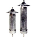 屋根付網巻ともしびローソク立(ガラス風防入) 小サイズ (高さ165mm) / 大サイズ (高さ217mm)