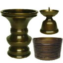 【ペット用仏具】ペット用仏具セット Bセット(花立・大)真鍮上色