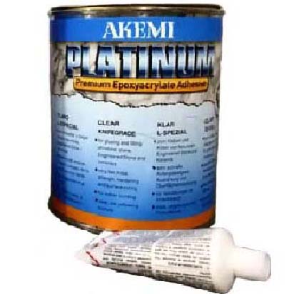 石材接着補修材アケミプラチナムソリッド(固体・垂直面用)(AKEMIPLATINUMLiquid)主剤900ml+硬化剤30g