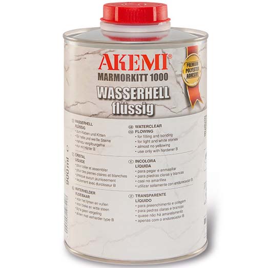 AKEMI　石材接着補修材　マーブルフィラー1000シリーズ　アケミ　クリスタル　900ml (硬化剤付)AKEMI-TRANSPARENT WATERCLEAR
