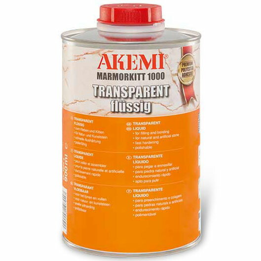 AKEMI　石材用補修接着剤　マーブルフィラー1000シリーズ　アケミ　透明　900ml (硬化剤付)　AKEMI-TRANSPARENT