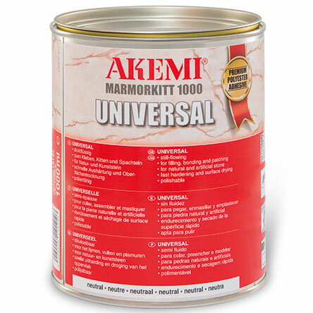 AKEMI　石材用補修接着剤　マーブルフィラー1000シリーズ　アケミ　ホワイト　1000ml (硬化剤付)　AKEMI-UNIVERSAL WHITE