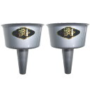 お墓用花立 樹脂製花立 丸型 1対(2本)セット 軸径42mm