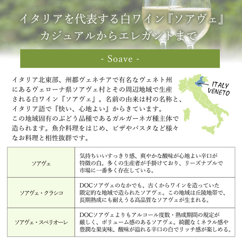 イタリア ヴェネト州 大人気 白ワイン おすすめ