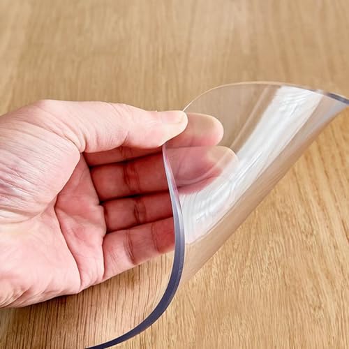 KAMIMORI テーブルクロス 透明 PVC製 テーブルマット 厚さ1.5mm 60*60cm 正方形 テーブルカバー 防水 ビニールマット 透明ビニール クリア テーブルカバー デスクマット 耐油 汚れ防止 撥水加工 耐
