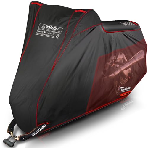 Kaedear(カエディア) バイクカバー 耐熱 二層 300D/190T オフロードバイク バイク カバー 盗難防止 厚手 高耐久 撥水 ウェザーシールド・エキゾーストガード KDR-C1-5L (245×145×100)