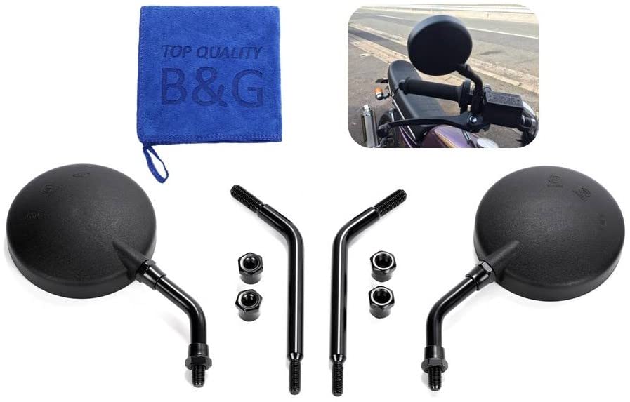 【ショートステー2タイプ入り】 Z2 ショートミラー 左右セット ショートステー 正ネジ M10 GS400 GT380 KH400 KH250 Z400FX Z400GP GPZ400F GSX400E RZ250 RG250E XJ400 ゼファー400 Z1 Z2 モンキー ゴリラ エイプ カブ