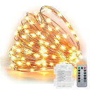 vviho LEDイルミネーションライト ストリングライト ハロウィン飾り ジュエリーライト 200球 20m 電池式 リモコン付 8パターン タイマー機能 点...