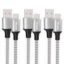 GHNTJAP マイクロ USB ケーブル 1M 【3本セット】 Micro USB ケーブル QC3.0急速充電 データ転送 アンドロイド充電ケーブル Androidスマホ対応 高耐久ナイロン(2)
