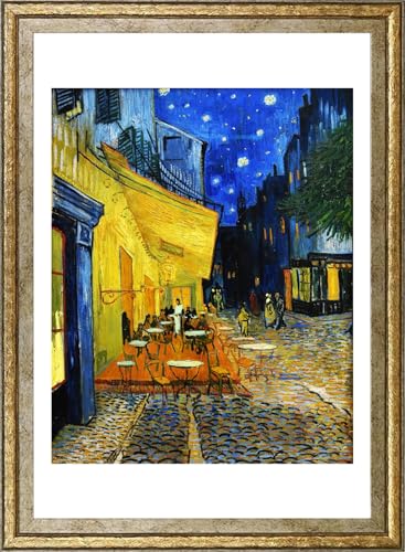 ポスター ゴッホ 夜のカフェテラス A4サイズ 卓上 壁掛け インテリア 壁紙用 絵画 アートポスタ ...