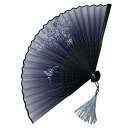 ZHIZHUO 扇子 夏 和風扇子 竹製工芸品扇子 猛暑対策 お祭り 人気 道具扇子 布 花火 和装 インテリア 着物 浴衣 花柄 (紫黒)